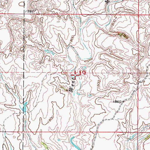 Topographic Map of Burnham Number 9 Dam, OK