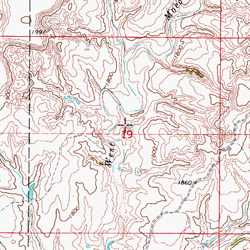 Topographic Map of Burnham Number 9 Reservoir, OK
