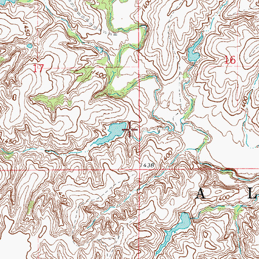 Topographic Map of Diacon Lake Dam, OK