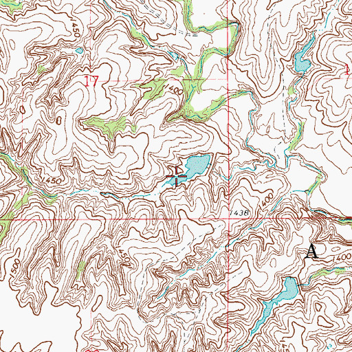 Topographic Map of Discon Lake, OK