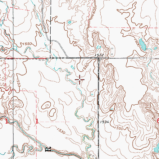 Topographic Map of Cravens Reservoir, OK