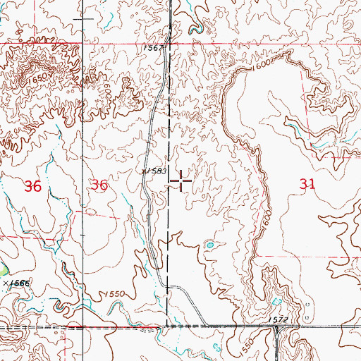 Topographic Map of Oakes Number 1 Dam, OK