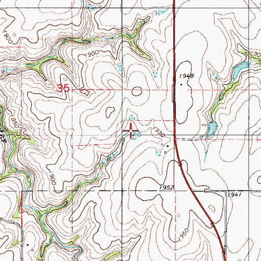 Topographic Map of Boggess Erosion Control Number 1 Dam, OK