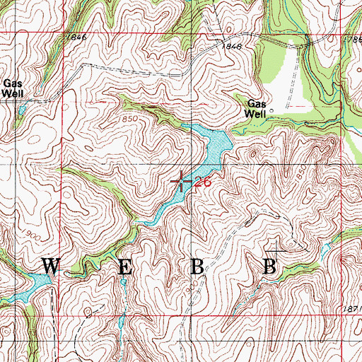 Topographic Map of Chain Number 3 Reservoir, OK