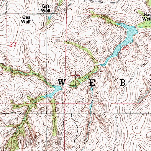 Topographic Map of Chain Number 8 Dam, OK