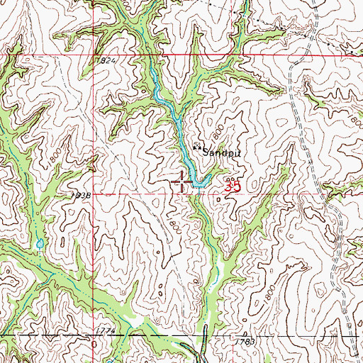 Topographic Map of Taylor Number 3 Dam, OK