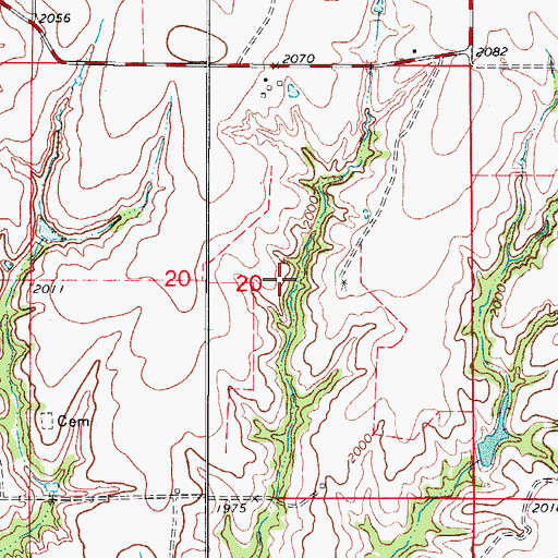 Topographic Map of Bryant Number 6 Dam, OK