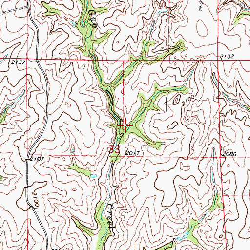 Topographic Map of Jeffrey Ecd 4 Reservoir, OK