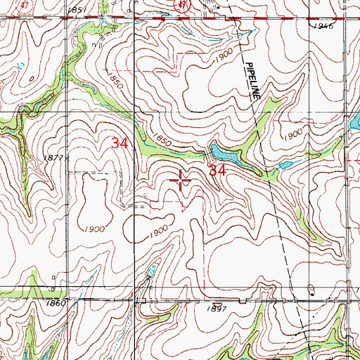 Topographic Map of Barnitz Creek Site 101 Reservoir, OK
