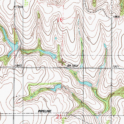 Topographic Map of Barnitz Creek Site 113 Reservoir, OK