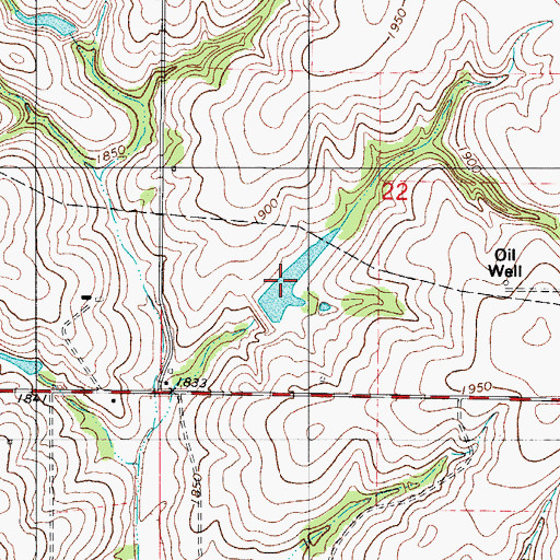 Topographic Map of Barnitz Creek Site 114 Reservoir, OK
