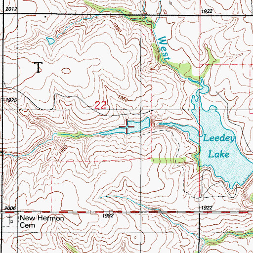 Topographic Map of Barnitz Creek Site 115 Reservoir, OK
