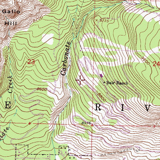 Topographic Map of Blair Ranch, CO