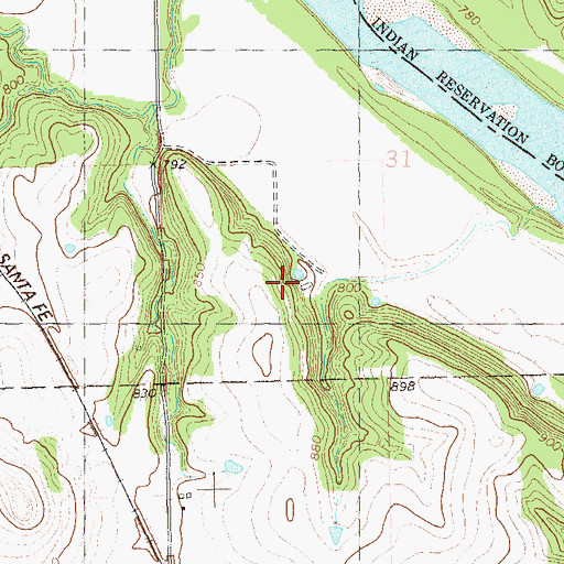 Topographic Map of P S O Lake Dam, OK
