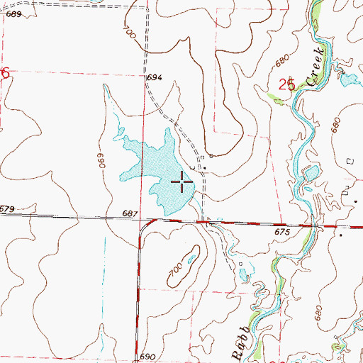 Topographic Map of Wagoner Lake Dam, OK