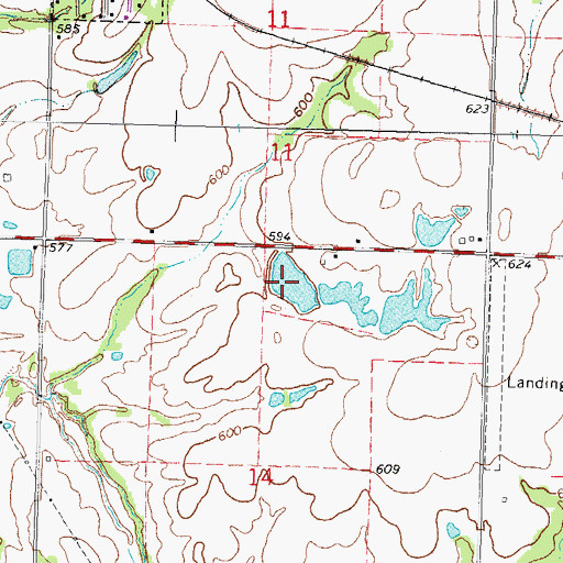 Topographic Map of Oknoname 145004 Reservoir, OK
