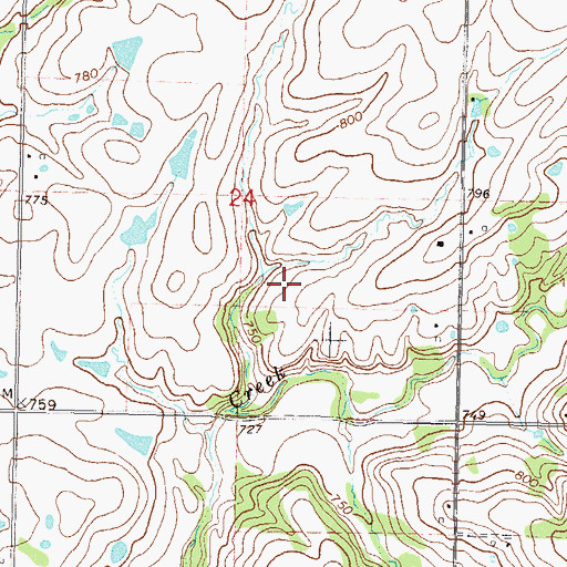 Topographic Map of Pryor Creek Watershed Site 27 Dam, OK