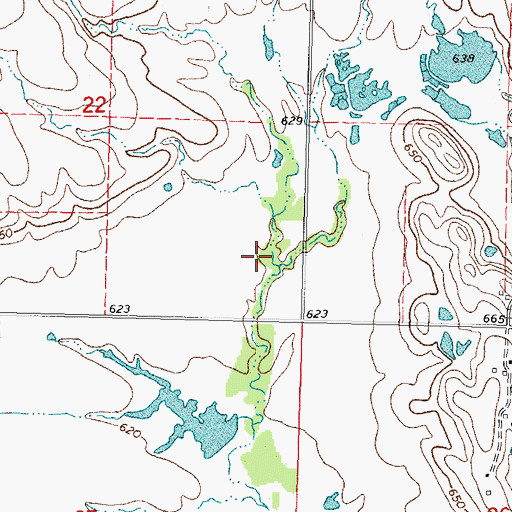 Topographic Map of Oknoname 101002 Reservoir, OK