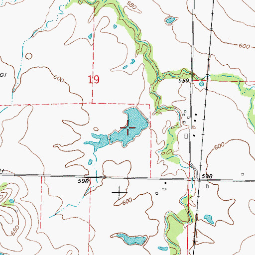 Topographic Map of Oknoname 101003 Reservoir, OK