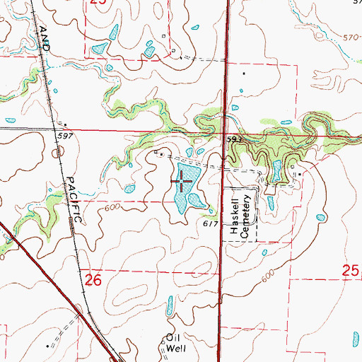 Topographic Map of Oknoname 101004 Reservoir, OK