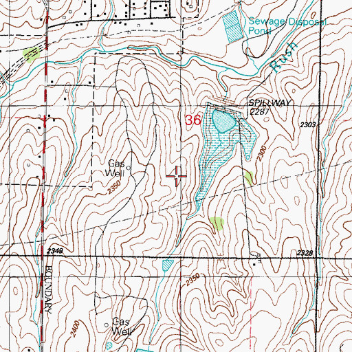 Topographic Map of Upper Washita Site 51 Dam, OK