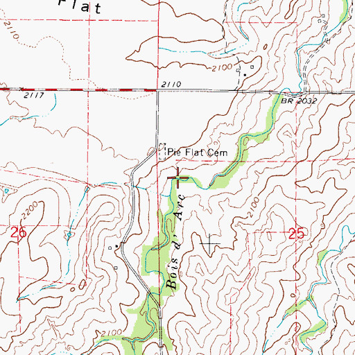 Topographic Map of Oknoname 129001 Reservoir, OK