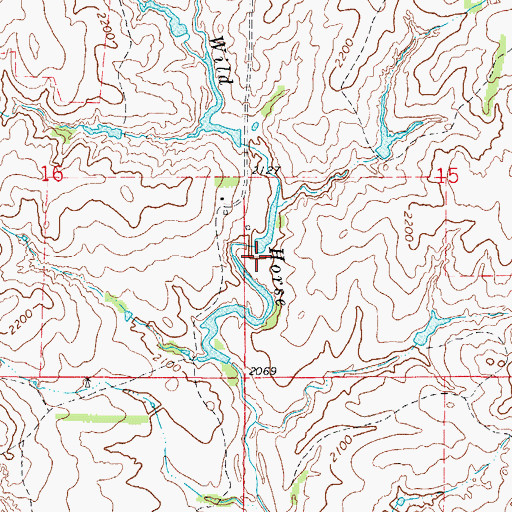 Topographic Map of Oknoname 129002 Dam, OK