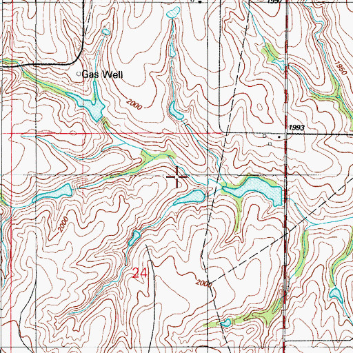 Topographic Map of Oknoname 129003 Reservoir, OK