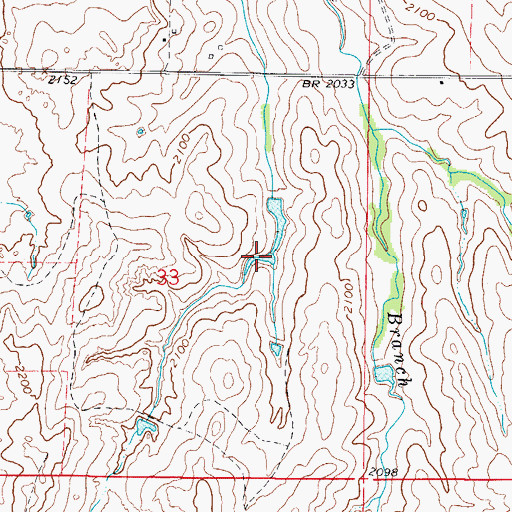Topographic Map of Oknoname 129004 Reservoir, OK