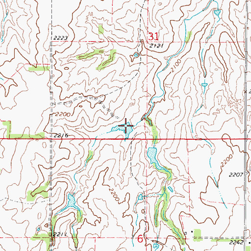 Topographic Map of Oknoname 129006 Dam, OK