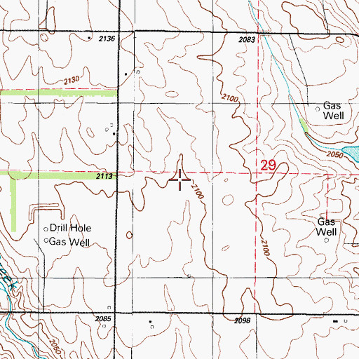 Topographic Map of Oknoname 129009 Dam, OK