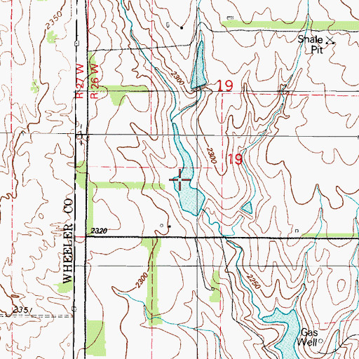 Topographic Map of Davis Reservoir, OK