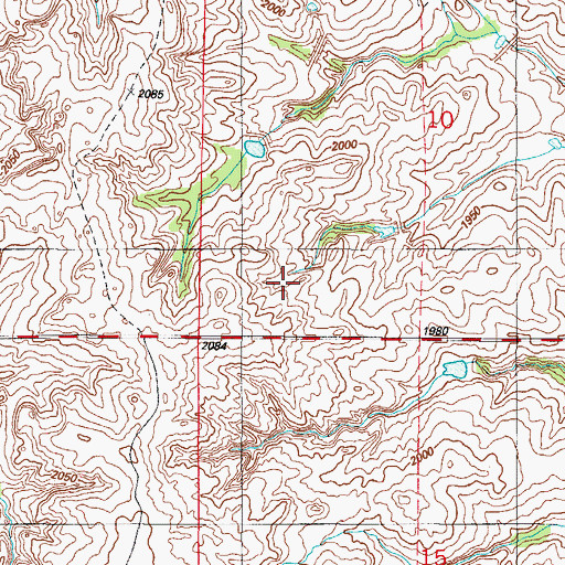 Topographic Map of Beaty Dam, OK