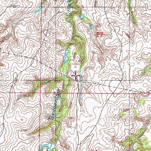 Topographic Map of Sprowles Number 3 Reservoir, OK