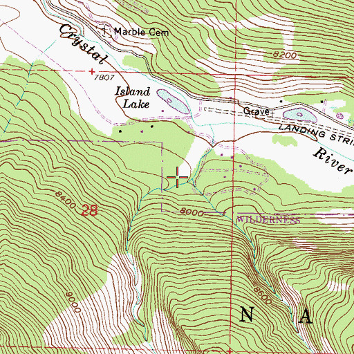 Topographic Map of Raspberry Creek, CO