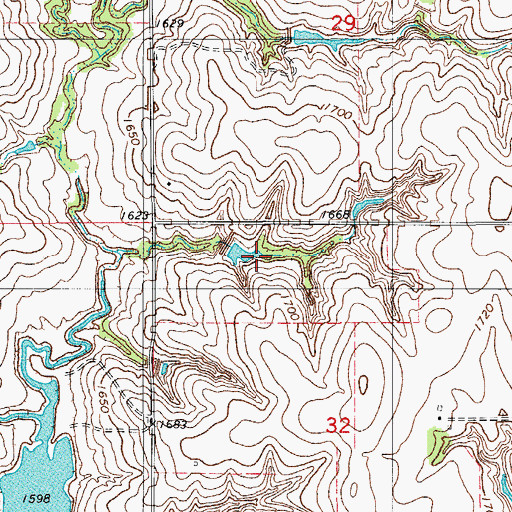 Topographic Map of Haskett Dam, OK