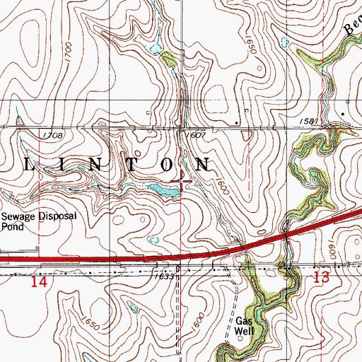 Topographic Map of Gannaway and Berry Dam, OK