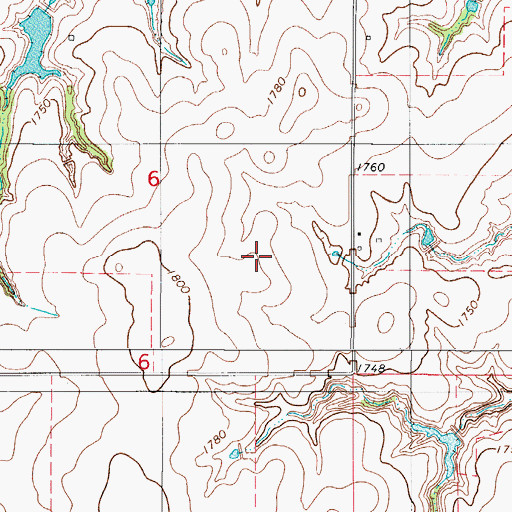 Topographic Map of V Fletcher Dam, OK