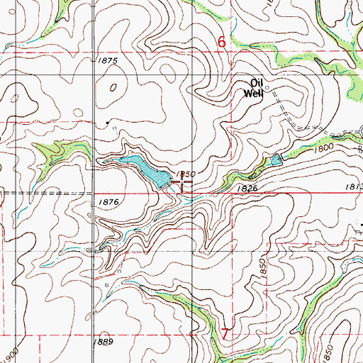 Topographic Map of Ernst Dam, OK