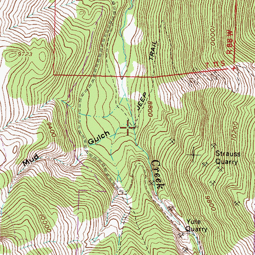 Topographic Map of Mud Gulch, CO