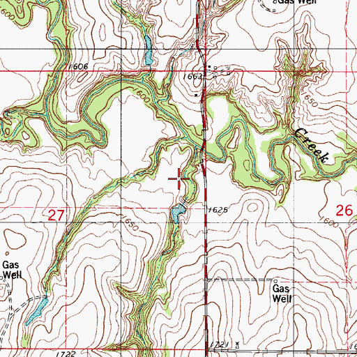 Topographic Map of Bob Decker Reservoir, OK