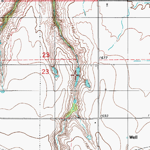 Topographic Map of Crissman Reservoir, OK