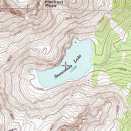 Topographic Map of Snowmass Lake, CO