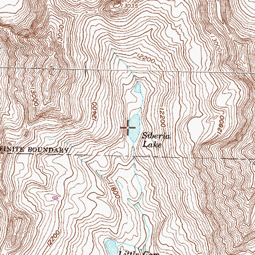 Topographic Map of Siberia Lake, CO