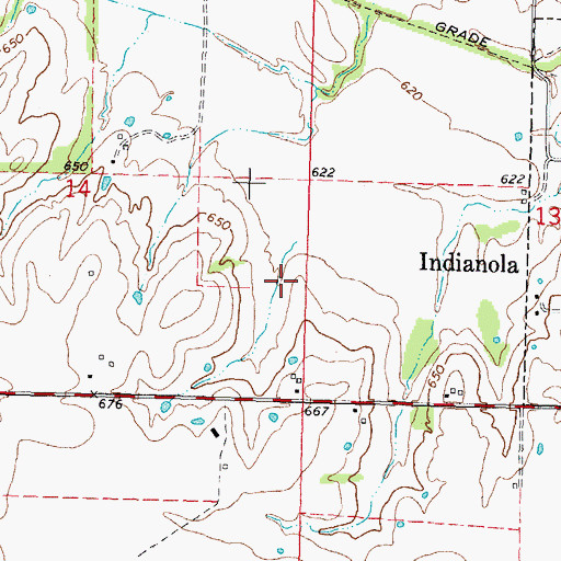 Topographic Map of Oknoname 121014 Dam, OK