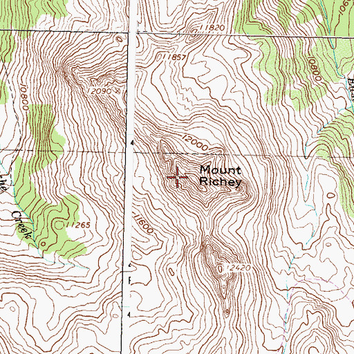 Topographic Map of Mount Richey, CO