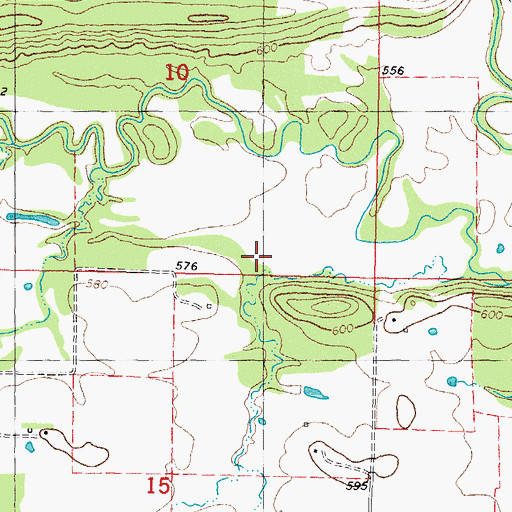 Topographic Map of Oknoname 077003 Reservoir, OK