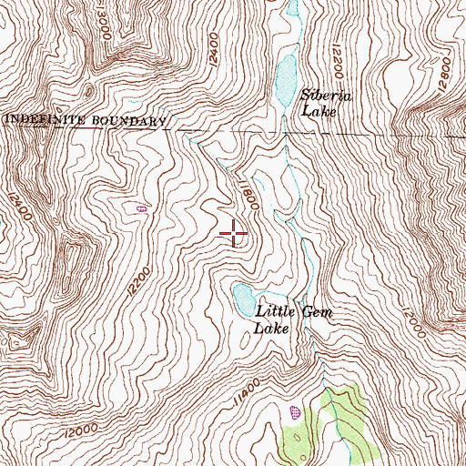 Topographic Map of Little Gem Lake, CO