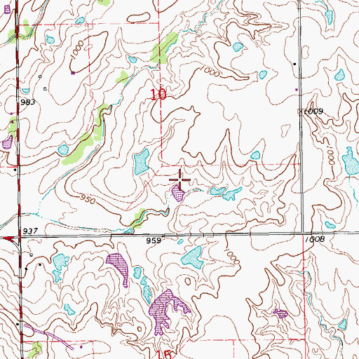 Topographic Map of Grider Gss Number 1 Dam, OK