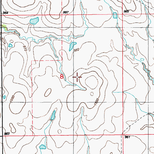 Topographic Map of Allen Gss Number 2 Dam, OK